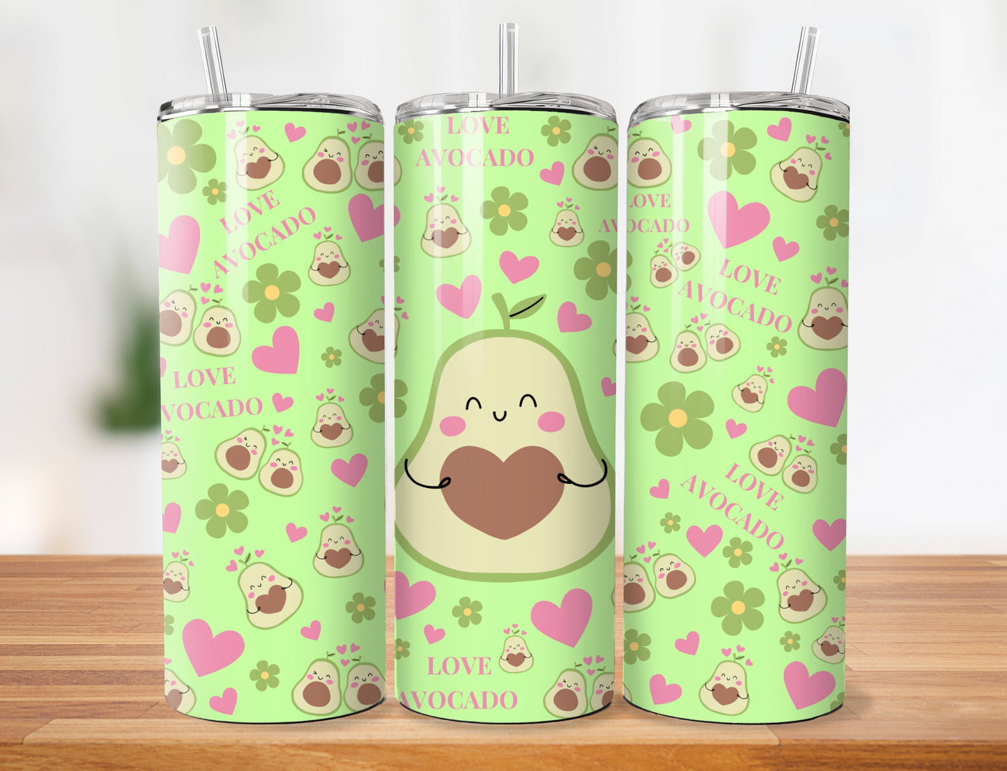 Love Avocado 20oz Skinny Tumbler